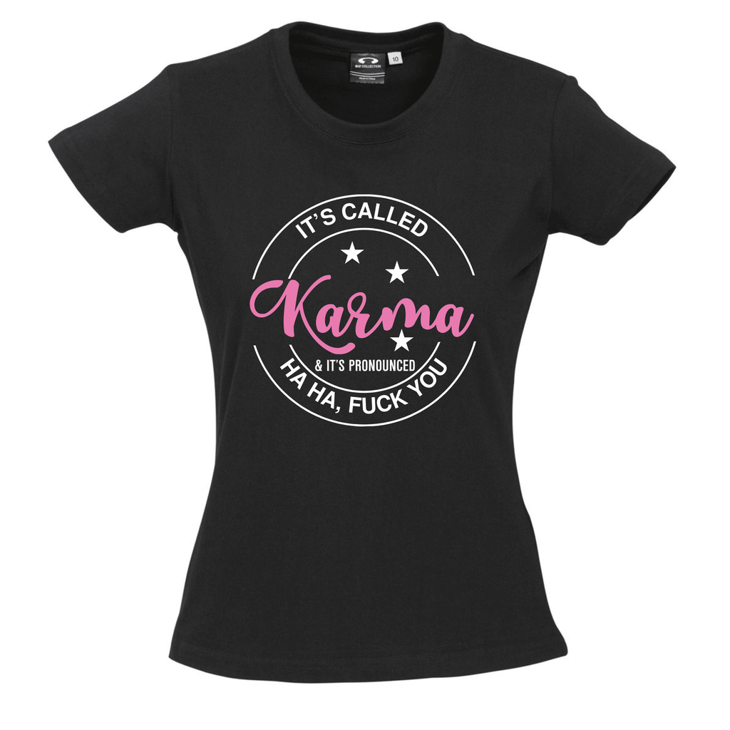 IT'S CALLED KARMA T SHIRT Lively & Co Black & White 